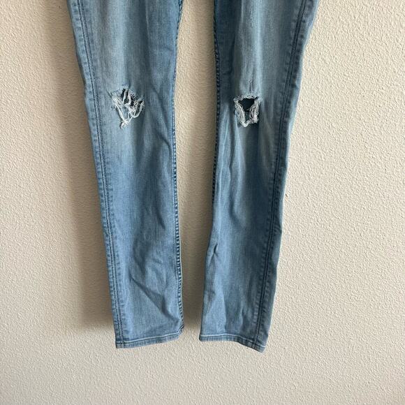 HUDSON Collin Skinny Flap Pocket Jeans Busted Knee Skinny Jeans GYSR Size 32 - Picture 3 of 8